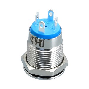 12 mm osvetlený tlačidlový spínač s bodovým svetlom s kovovým tlačidlovým spínačom
