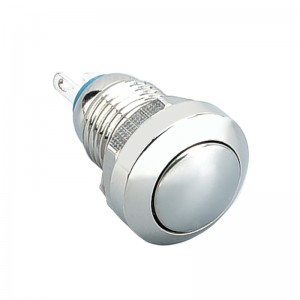 Mini interruptor de botón momentáneo impermeable IP65 de 8 mm