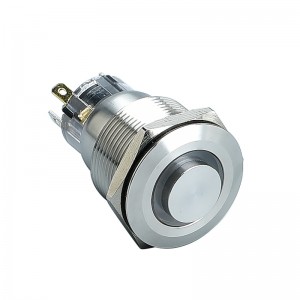 22 mm vysoká jasná smerová LED plochá/vysoká hlava vodotesná IP67 1NO1NC 304 z nehrdzavejúcej ocele kovový tlačidlový spínač