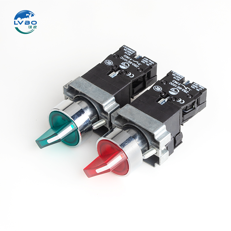 22mm ساقلانغان Latching Rotary Selector Switch 600V 10A