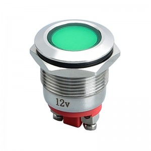 Усны хамгаалалттай 19 мм-ийн туршилтын чийдэнгийн дохионы LED индикаторын гэрлүүд нь шураг терминалтай