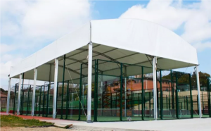 China Padel Tennis Court Cost Manufacturers - Customizable Size High Quality Aluminum Frame Padel Court Tent for Paddle Court –  LVYIN
