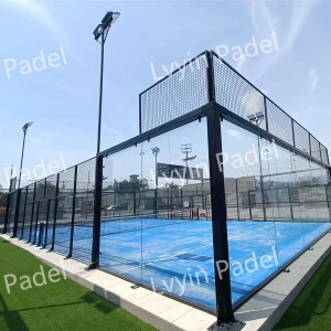 ក្រុមហ៊ុនផលិត Lvyin ដោយផ្ទាល់តម្លៃល្អបំផុត ទិញ Paddle Tennis Court Padel សម្រាប់ខាងក្នុង និងខាងក្រៅ