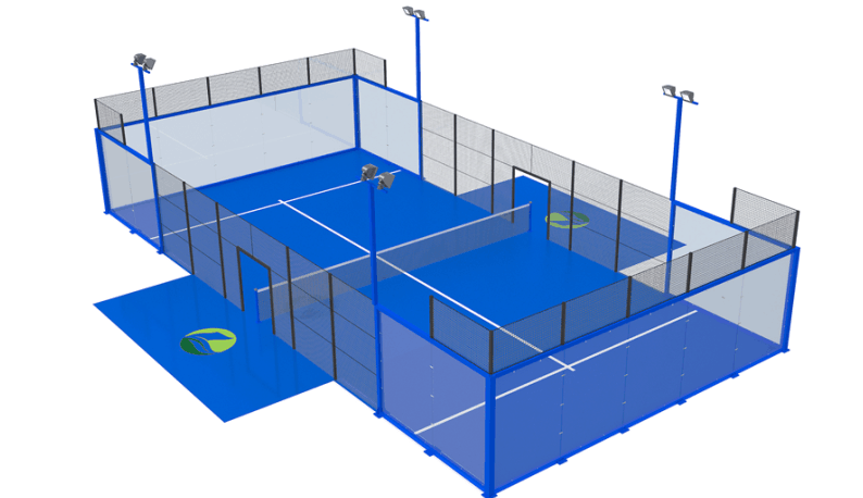 ຈີນ Padel Tennis Court ມາດຕະຖານ