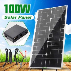 100W ફ્લેક્સિબલ પોર્ટેબલ સોલર પેનલ