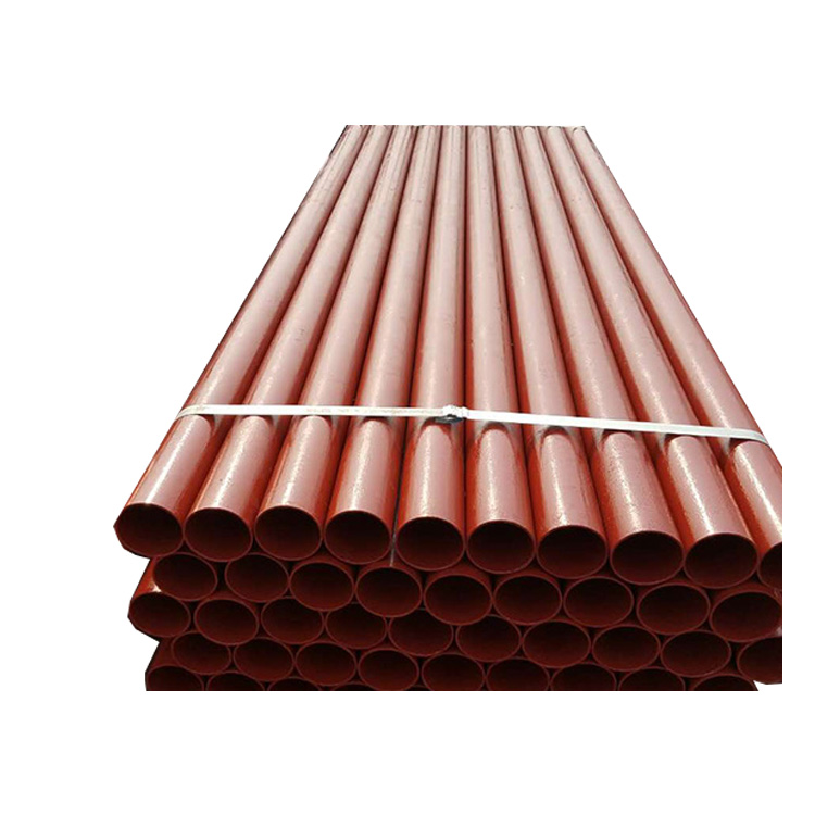 Tubs de ferro colat de resina epoxi SML EN877 Imatge destacada d'imprimació vermella flexible Tractament d'aigües residuals Tubs de ferro colat
