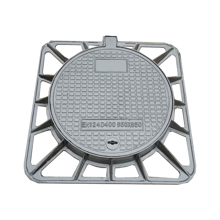 (D400) EN124 Road Gully Cover Round Ductile Iron Manhole කවරය සහ රාමු විශේෂාංග සහිත රූපය