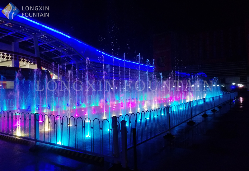 Spectacle de fontaine musicale sèche Yibin Lingang