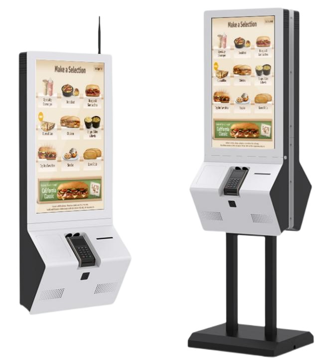 32″ LCD touch screen self-service ordering kiosk