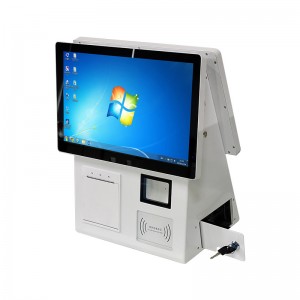 Desktop touch all-in-one dual-screen smart machine with card reading and receipt printing smart cashier ordering machine