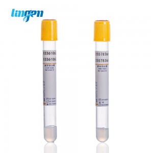 Gel Yellow Blood Collection Tube