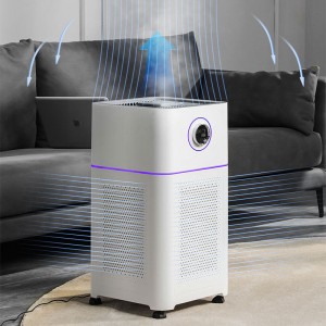 အိမ်အတွက် Hepa Filter Ozone uv air purifier ဖြင့် အစိုဓာတ်ရှိသော လေသန့်စင်စက်