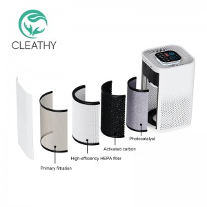 Tabletop square Air Purifiers with Wifi
