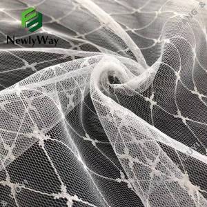 100% Nylon Ultramodern Berbentuk Seperti Tulang Kecil Mesh Tulle Net Fabric untuk Rok Gadis
