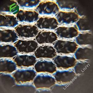 100% Polyester Illusion Sparkle Tulle Hexagonal Mesh Net Stoff fir Brautkleed Schleier