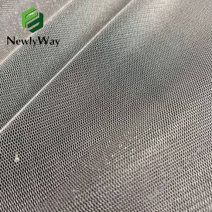 သတို့သမီးဝတ်စုံအတွက် 100% Polyester Illusion Sparkle Tulle ဆဋ္ဌဂံ Mesh Net Fabric