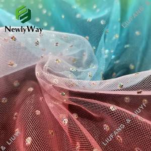 100% најлон испечатено виножито и светкава мрежа од тул тантела ткаенина за здолништа