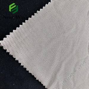 100 polyester lege elastysk pocket materiaal quadrangle mesh breide stof foar voering