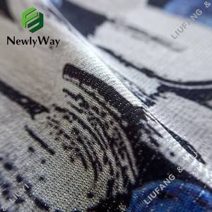 100% polyesterová tylová síťovaná krajková tkanina ve tvaru U s potiskem na oblečení