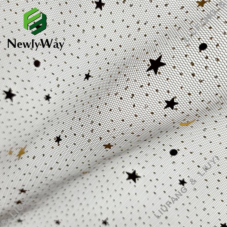 Үдшийн даашинзанд зориулсан 100% полиэфирийн одтой саран гялтгануур, гялтганасан туль торон нэхсэн тор даавуу
