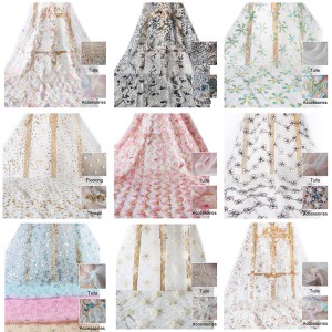 Chinese Manufacturer Various of Embroidery Lace Fabric