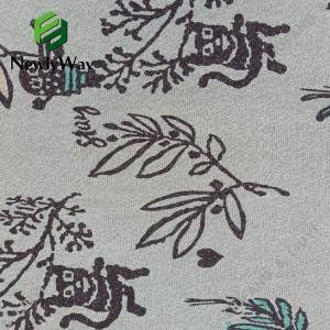 Tissu de dentelle à mailles imprimées en tulle de fil de ruban de polyester à armure alternative pour robes