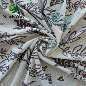 Alternative weave polyester sliver yarn tulle printed mesh lace fabric para sa mga dresses