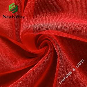 Anti-statyske Shine Plain Tulle Nylon Mesh Net Fabric foar klean