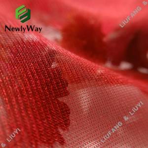Antistatična sijajna tkanina iz navadnega tila iz najlonske mreže za oblačila