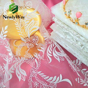 Луксозен 3D блестящ дантелен мрежест тюл плат за парти рокли за сватбени събития