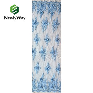 Raraunga Awherika Lace Fabric 3D Flower Appliques Embroidery Mesh Tulle Fabrics