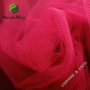 Jualan Kilang 100% Poliester Hexagon Honeycomb Mesh Net Tulle Fabric untuk Kelambu