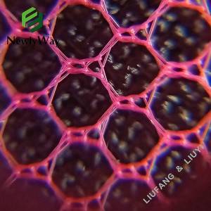 Fabryksferkeap 100% Polyester Hexagon Honeycomb Mesh Net Tulle Stof foar Mosquito Net