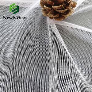 Tela de tul de malla de poliéster con red de nido de abeja hexagonal de fábrica al por mayor para camisa de gasa de señora