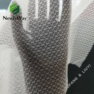 Tissu de maille de filet de diamant en nylon de tulle de style pelucheux pour des douilles de vêtement