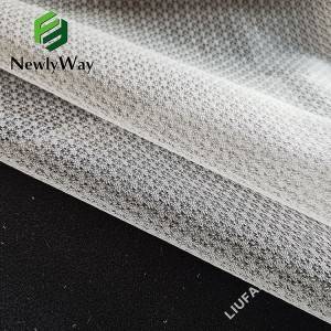 Gaya Fluffy Tulle Nilon Diamond Net Mesh Kain kanggo Garment Sleeves