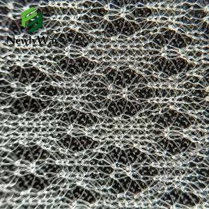 Fluffy Style Tulle Nylon Diamond Net Mesh Fabric para sa Garment Sleeves