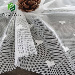 Najlonski spandex rastezljiva mrežasta pletena tkanina u obliku srca za intimnu odjeću