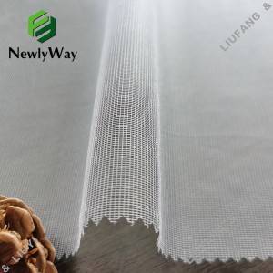 Indwangu Yekhwalithi Ephezulu engu-100% ye-Polyester Square Grid Mesh Tulle Net Fabric ye-Bubble Skirt