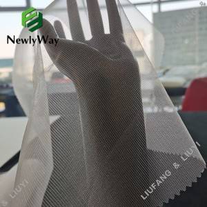 အရည်အသွေးမြင့် 100% Polyester Square Grid Mesh Tulle Net Fabric