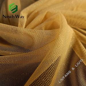 Vysoko kvalitná antistatická zlatá nylonová sieťovina z tylovej sieťoviny na šaty