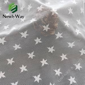 High quality nylon spandex stretch warp knitted hnub qub dawb tulle mesh ntaub rau nkauj nyab dresses