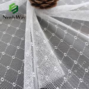 Thiết kế các chấm rỗng nylon spandex co giãn vải lưới kim cương cho đồ lót