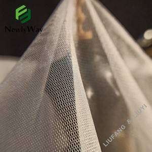 Hot Sale Hexagonal Nylon Mesh Net Shine Tulle Fabric para sa Wedding Veil
