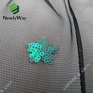 Žhavá výprodej efektní vyšívaná flitrová nylonová tylová krajková tkanina na šaty s meteorickou hvězdou