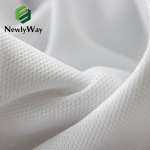Tecido de malha de miçangas de algodão com cobertura de poliéster Tecido de camiseta esportiva respirável de poliéster-algodão malha de cordão único tecido de camisa POLO