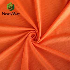 Polyester star weft knitting polyester low elastic elastic star mataas na elastic jacquard mesh fabric