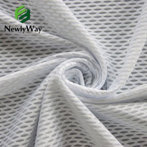 140g hoë-elastiese gaasstof polyester elastiese maasstof higroskopiese vinnigdrogende sportdrag T-hempklere maasstof
