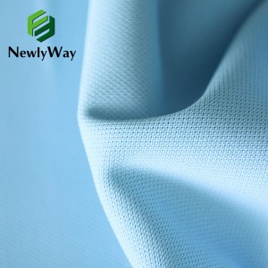 Polyester-Spandex mat perler mesh stof Poloskjorte skoleuniform stof Elastisk modeboldtøj sportstøj strikket stof