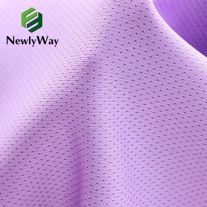 Polyester polyester elastis menebal manik-manik kain lantai mesh kain kesehatan mata burung lapisan udara bagasi kain